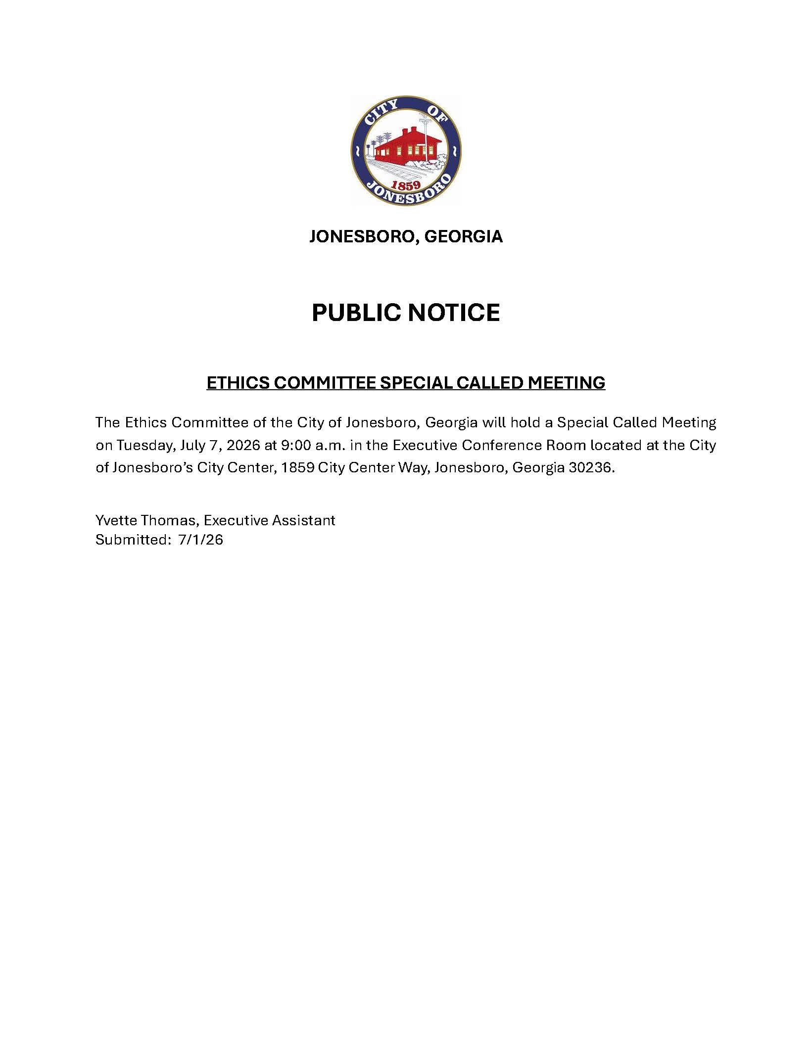 PUBLIC NOTICE